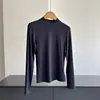 Outono 2026 Nova Camiseta de Gola Alta Camada Base Top Estilo Básico Top para Camadas Roupa Íntima Feminina Atacado N3AT5596