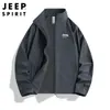 Jeep Spirit Verano Nuevo Estilo Chaqueta de Piel Exterior Elástica Transpirable Delgada Cuello Alto Seda de Hielo Protección Solar