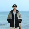 Jaqueta externa da marca de moda masculina Enbu, jaqueta de montanhismo, à prova de vento, bolsos grandes, estilo casal, jaqueta multicolorida, casaco masculino e feminino