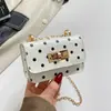Cierre de Candado Bolso de Mujer 2026 Nueva Tendencia de Moda Lunares Bolso de Mano Pequeño Elegante Bolso Cruzado de Hombro con Textura