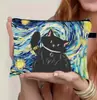 Estuche para Lápices Estilo Pintura al Óleo Transfronterizo Gran Capacidad Bolsa de Almacenamiento con Cremallera Estudiante Examen Portátil Estuche para Lápices Bolsa para Papelería Imprimible