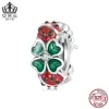 Serie de cuentas espaciadoras de silicona con diseño original de animal Evele combinación de accesorios para joyería DIY de plata de ley s925