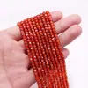 Cuentas Espaciadoras de Piedra Natural, Cuentas Redondas Facetadas, Cuentas Sueltas, Cuentas de Zircón Transparente Hielo con Agujero Recto, Accesorios para Joyería de Collares Hechos a Mano DIY