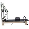Banco de Pilates medio de aleación de aluminio comercial para core con pista completa de cuero de microfibra suave y antideslizante
