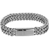 Pulsera de Acero Inoxidable de Doble Capa para Hombre Popular Hip-Hop Transfronterizo Simple y Dominante Punk Joyería de Pulsera de Alta Gama