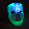 Máscara LED que Muda de Rosto Piscante Camada Dupla Máscara de Halloween Dança Fantasma Dança de Rua Máscara Luminosa Hip-Hop