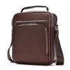 Bolsa de Ombro Masculina Versátil de Couro Genuíno Moda Tendência Couro Bovino Camada Superior Bolsa Transversal Bolsa de Ombro para Uso Externo e Trajeto Venda por Atacado