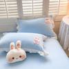 Fronhas de Algodão Lavado Bordadas com Renda, Conjunto de Dois, para Uso Doméstico, Adequado para Conjunto de Travesseiros de 8 Pessoas, Conjunto de Duas Fronhas