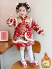 Roupa de Ano Novo para Meninas, Hanfu para Bebês Meninas, Roupas de Inverno para Crianças, Traje Tang Estilo Chinês, Roupas para Festa de Aniversário, Roupas de Ano Novo, Qipao