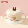 Tigela infantil de aço inoxidável 316, tigela para comida de bebê, tigela para alimentação de bebês, conjunto de talheres portátil para meninas, adequado para uso ao ar livre