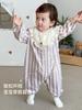 Mameluco con Lazo para Bebé, Lado Izquierdo y Derecho, Traje de Encaje de Conejito para Gatear de Bebé de Otoño, Ropa para Salir de Recién Nacido, Moderno