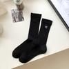 Calcetines de felpa blancos para niños, primavera y verano, finos, con bordado de lazo, de media caña, estilo académico, de malla hueca, calcetines JK para niñas