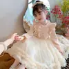 Vestido Estilo Western para Niña Otoño e Invierno 2024 Nuevo Vestido de Princesa para Niña Vestido de Velour Ponte Falda de Otoño e Invierno