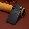 Funda de Piel con Patrón de Cocodrilo Denior para iPhone 17 Pro Funda de Piel para Teléfono Apple 16E Funda Protectora Funda de Piel de Aire 13