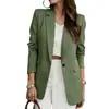 Nuevo blazer de un botón simple para mujer, estilo transfronterizo europeo y americano, chaqueta de traje casual versátil de corte holgado