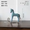 Adornos colgantes de caballo de madera y hierro forjado, estilo nórdico, creativos, vintage, envejecidos, adecuados para habitaciones modelo, estudios y estanterías