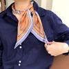 Bufanda de verano multifuncional, estrecha, decorativa, de moda, de doble capa, larga y de doble cara, con cinta a rayas, venta al por mayor