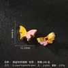 Colgante de Mariposa Azul para Quemar Aceite Chapado en Oro Plata 925 Accesorios para Colgantes de Pulsera y Collar Material Tejido a Mano Accesorios