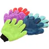 Guantes de limpieza para coche de pata de oso trenzada personalizables de cinco dedos con trenzas retorcidas, especializados para el lavado de coches