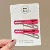 Pinza de pico de pato para maquillaje de moda estilo coreano, básico y simple, alto valor estético, pinza lateral, no deja marca, nuevo modelo 2026, pinza para el cabello elegante