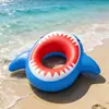 Flotador de natación de tiburón de dibujos animados nuevo transfronterizo, Flotador inflable para niños, Flotador de axilas para bebé, Flotador de agua, Piscina