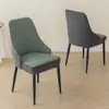 Funda para Silla Curva con Reposabrazos, Estilo Nórdico, Totalmente Elástica, Funda Engrosada para Silla de Comedor, Funda para Taburete, Funda para Silla de Comedor, Resistente a Manchas