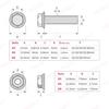 240 Piezas Pernos de Brida Hexagonales Externos de Alta Resistencia Color Zinc Anti-Aflojamiento Transfronterizos Juego de Tuercas y Tornillos M5M6M8