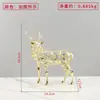 Adornos metálicos huecos creativos de animales (tigre, tapir, gato, caballo) de lujo ligero nórdico para la entrada de la sala de estar, decoración suave, accesorios para el hogar