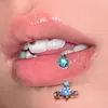 Anillo para Labio Planeta con Bola de Lodo Shambala Deslumbrante, Cobre Incrustado con Circonita, Clavo para Lóbulo de Oreja de Acero Inoxidable