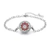 Pulsera de acero titanio con incrustaciones de diamantes calada tipo hilo de aromaterapia para difusión de aceites esenciales Pulsera con patrón de árbol de la vida europeo y americano venta al por mayor