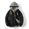Outono e Inverno 2025 Novo Grafeno Espessado Quente à Prova de Vento e Impermeável Casual Versátil Jovem com Capuz Casal Tendência Masculino