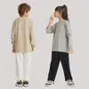 Traje para niños LVLV algodón pesado camiseta de manga larga primavera y otoño camiseta interior de algodón rizado pantalones deportivos de algodón traje moda