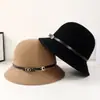Chapéu de Lã Feminino para Outono e Inverno, Chapéu de Aba Curta com Topo Arredondado, Chapéu Estilo Britânico, Chapéu Versátil Estilo Francês para Mulheres