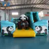 Cama Elástica Inflável Panda com Escorregador Castelo Pula-Pula Equipamento de Playground Externo Venda Direta do Fabricante