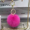 Em estoque 8cm pompom de pelo de coelho sintético pingente bola de pelúcia chaveiro pingente acessórios para roupas bolsas joias transfronteiriço