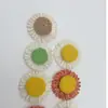 Flores de Palha de Polipropileno Girassol 6cm Girassol DIY Roupas Bolsa de Palha Tecida à Mão Acessórios Acessórios para Sapatos de Praia de Verão