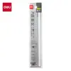 Régua transparente Deli VC129 com onda 15cm régua de linha ondulada reta para alunos do ensino fundamental e médio medirem e desenharem