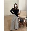 Moda para o Dia a Dia Estilo Coreano é Simples e Sofisticada~ Suéter de Tricô com Design Plissado de Um Ombro para Mulheres, Comércio Exterior Transfronteiriço