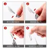 Bisturí de Acero Inoxidable Bisturí Plegable Desmontable Caja Exprés Cuchillo Mini Cuchillo de Tallado Portátil Cuchillo de Arte