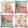 Fundas de Almohada Serie Navideña de Amazon, Cojines de Sofá Estampados de Lino, Fundas de Almohada, Soporte para Personalización con Tu Propio Diseño