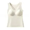 Venda Direta da Fábrica Bestseller Transfronteiriço Colete Quente de Malha com Decote em V para Mulheres Quente para a Barriga Sem Costura Modelador Corporal Outono/Inverno Roupa Íntima