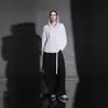 Camiseta casual de lino de manga larga para mujer, top de punto suelto de algodón y lino con capucha, adelgazante, de manga larga, estilo fino nuevo de moda para primavera y otoño