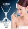 Versión japonesa y coreana del colgante de corona collar de princesa sueño para mujer joyería chapada en platino fabricantes de joyería una generación de cabello