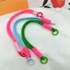 Nuevo Color Dopamina Funda para Teléfono Móvil Accesorios de Cuerda Cuerda para la Mano Hervidor de Agua Estilo Coreano Liso Corto Poliéster Colgante para Mujer