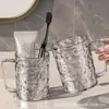 Copo de enxaguante bucal para casa, copo de escova de dentes estilo ins nórdico, copo de lavagem para banheiro, porta-escova de dentes, copo de lavagem para crianças e casais