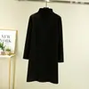 Top base de cuello alto medio para mujer, nueva colección de otoño 2026, corte holgado, adelgazante, de longitud media, camiseta de manga larga