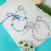 Nova resina pérola arco frisado pingente chaveiro celular caso pendurado ornamentos pulseira bolsa cordão pendurado enfeites