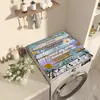 Funda de Mesa de Noche Floral Tridimensional para el Hogar, Funda para Lavadora, Paño de Cubierta Antideslizante Absorbente de Agua de Tierra de Diatomeas, Tapete a Prueba de Polvo