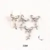 Nuevos Accesorios de Arte de Uñas Cruz Mariposa Celebridad de Internet Lujo Ligero Borla Decorativa Tridimensional Accesorios de Aleación Broca para Uñas Transfronteriza