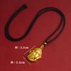 Collar con cadena de cuentas de cabeza de Buda bañado en oro y cobre, collar de cuerda trenzada negra ajustable y dibujable, colgante de estatua de Buda, accesorios para mujer